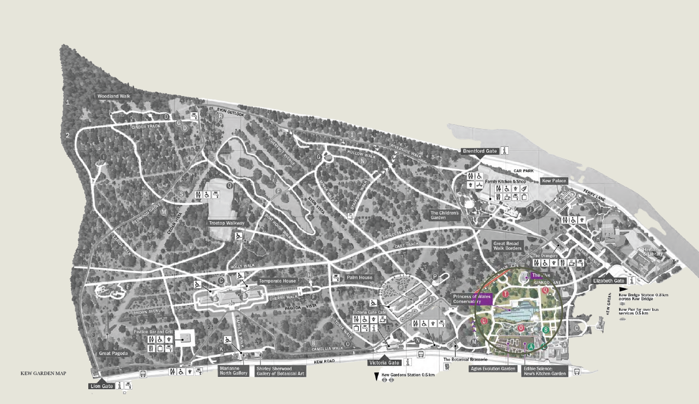 Kew Gardens map
